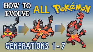 How To Evolve All Pokémon All Generations 17 [upl. by Kciredec]