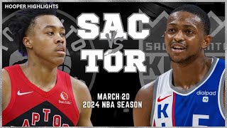 Sacramento Kings vs Toronto Raptors Full Game Highlights  Mar 20  2024 NBA Season [upl. by Scriven805]