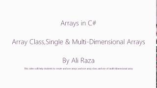 Lecture 6  Arrays in C Urdu [upl. by Jollanta]