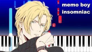 memo boy  insomniac Piano Tutorial [upl. by Assilav]