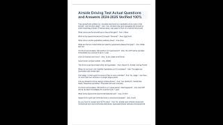 Airside Driving Test Actual Questions and Answers Verified 100 [upl. by Hazard465]