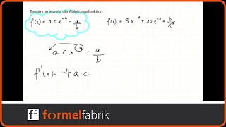 Ableitung mit negativen Exponenten und Buchstaben 2 Beispielsaufgaben [upl. by Acceb565]