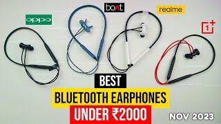 Top 5 Best Neckband Under ₹2000 in 2023 ⚡ Best Wireless Bluetooth Earphones under 2000 ⚡ Nov 2023 [upl. by Aivekahs]