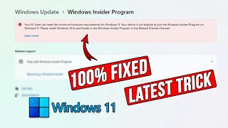 How to fix Your PC does not meet the minimum hardware requirements for Windows 11 Your device is not [upl. by Drarehs250]