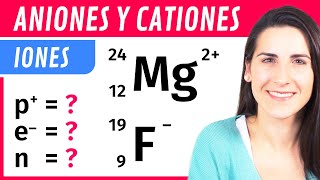 IONES Aniones y Cationes ⚛️ Calcular Protones Neutrones y Electrones de un Ion [upl. by Hobart]