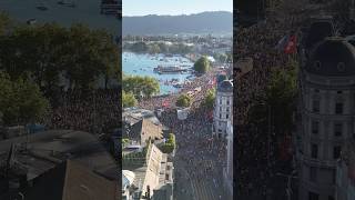 Street Parade zurich 2024 streetparade drone [upl. by Arammat]