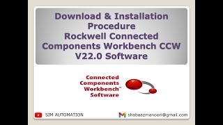 Download amp Installation Procedure Rockwell Connected Components Workbench CCW V22 0 Software [upl. by Ilana]