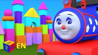 Shapes for kids children grade 1 learn 3D shapes geometric solids with ChooChoo train  part 2 [upl. by Mercie]