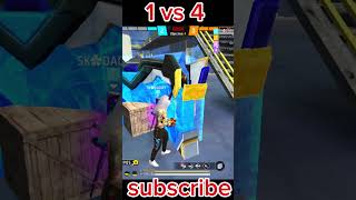 Impossible 1 vs 4 clutch ff short freefire shorts viralshorts ff gamer foryou foryoupage [upl. by Llenel963]