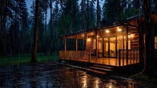 Stop Overthinking and Sleep Instantly with Heavy Rain  Thunderstorm Sounds on a Tin Roof at Night [upl. by Ameen]