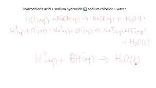 ionic equation for neutralisation [upl. by Esiled]