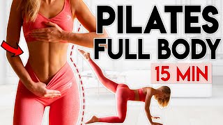 FULL PILATES BODY WORKOUT 🔥 Total Body Fat Burn  15 min Workout [upl. by Enrichetta]