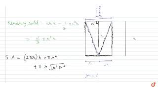 From a solid circular cylinder with height 10 cm and radius of the base 6 cm a circular cone o [upl. by Elyrpa]