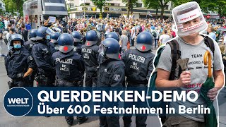 QUERDENKEN in BERLIN Mann stirbt nach Demo  Polizei meldet über 600 Festnahmen [upl. by Maye]