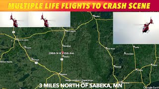 BREAKING NEWS Multiple Medical Helicopters Called To Crash In Wadena County Minnesota [upl. by Wilder617]