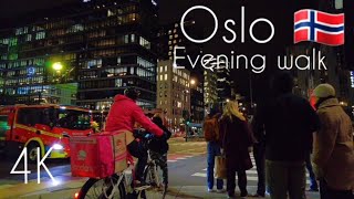 4K 60ftps  Oslo Norway🇧🇻 Evening walkBjørvika🚶‍♂️🌆 Barcode [upl. by Niamart]