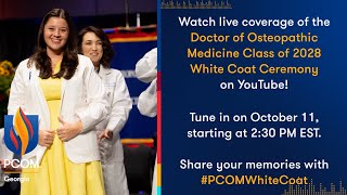 PCOM Georgias DO Class of 2028 White Coat Ceremony  Livestream [upl. by Zsazsa210]