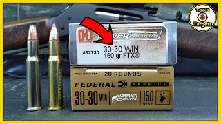 LEVER vs HAMMER3030 Hornady Lever Evolution amp Federal Premium HammerDown AMMO Test [upl. by Galvan]