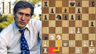 Crime and Punishment  Spassky vs Fischer  1972  Game 11 [upl. by Zarihs234]