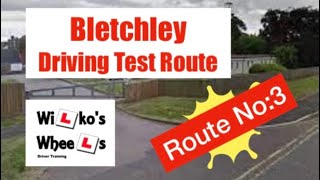 Bletchley Driving Test Route Number 3 with Hints and Tips [upl. by Bess928]