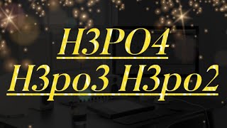 structure and oxidation state of H3PO4 H3PO3 H3PO2 and acidity order oxaacid p block elements [upl. by Idnew]