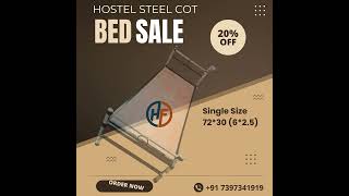 Hostel cot bed chennai manufacturer  Steel Cot Bed Mattress in Chennai  Cod  PG Cots beds Sales [upl. by Ehsiom]