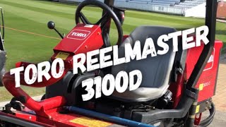 Toro Reelmaster 3100D Triple Cylinder Mower with Front Mounted Brush [upl. by Onailimixam]