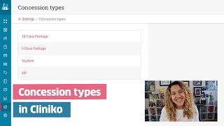 Cliniko quick tip Concession types [upl. by Lait]