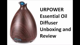 URPOWER Essential Oil Diffuser unboxing and review [upl. by Maurer]