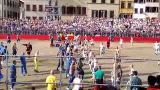 Calcio storico fiorentino bianchi azzurri 14 giu 2014 [upl. by Nawrocki]