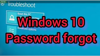 windows 10 password forgot windows 10 reset password [upl. by Dragelin]