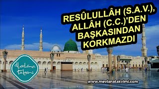 Resûlullâh sav Allâh cc’den Başkasından Korkmazdı  14 temmuz 2022 Mevlana Takvimi [upl. by Arodnahs179]