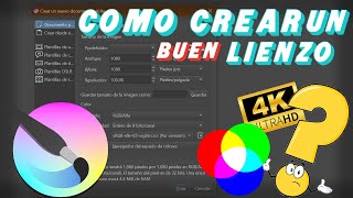 ¿como crear un lienzo CORRECTAMENTE en Krita [upl. by Elacim]