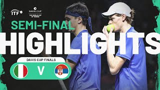 Highlights SinnerSonego ITA v DjokovicKecmanovic SRB  Davis Cup Finals 2023 [upl. by Ille]