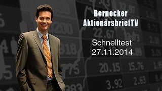 27112014  Schnelltest Der Aktionärsbrief TV [upl. by Augustus]