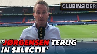 Jørgensen terug in selectie Feyenoord  VOETBAL INSIDE [upl. by Aiuqcaj]