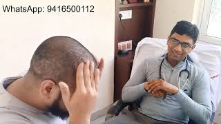 Cleaning of hair transplant scabs on 10th day in Hindi with English subtitles By Dr Navdeep Goyal [upl. by Burwell702]