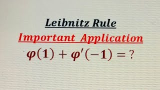 Leibnitz rule  An important application [upl. by Ornie668]