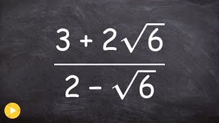 Rationalizing the denominator with two radical binomials [upl. by Nylarac114]