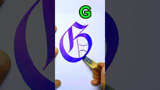 G english calligraphy g gaming art drawing [upl. by Anaerb960]