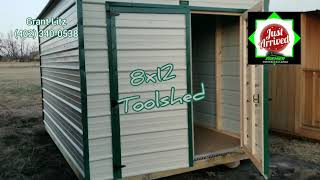 8x12 Tool shed PREMIER PORTABLE BUILDINGS [upl. by O'Donovan]