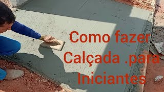 como fazer uma calçada simples para iniciantes [upl. by Novyat]