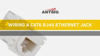 ANTSIG  How to Wire a CAT6 RJ45 Ethernet Jack [upl. by Stoneham]