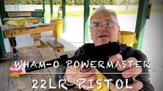 Whamo powermaster 22lr single shot pistol first shots at the range Super rare [upl. by Itsim]