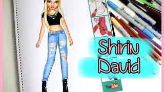 Topmodel Malbuch  How to draw  Shirin David malen  Copics  Foxy Draws [upl. by Narud]