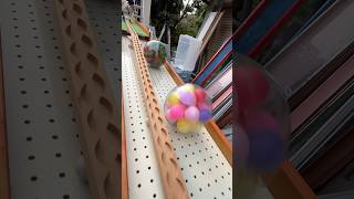 Marble Run Race ☆ Relaxing handmade wooden slope amp capsule balls 4 asmr [upl. by Tyoh]