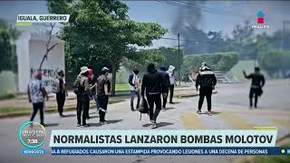 Normalistas lanzan bombas molotov al 27 Batallón de Infantería en Iguala  Noticias Francisco Zea [upl. by Rehpotsyrhc79]