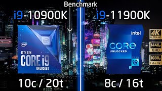 Intel i910900K vs i911900K Test in 8 Games 1080p 1440p 2160p [upl. by Cattan]