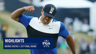 EVERY Shot from Brooks Koepkas Title Defense Final Round  2019 PGA Championship [upl. by Thordia]