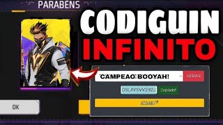 VAZOU RESGATE GRÁTIS CODIGUIN DO CAMPEAO BOOYAH COMO RESGATAR CODIGO INFINITO 2024 FREE FIRE [upl. by Varney514]